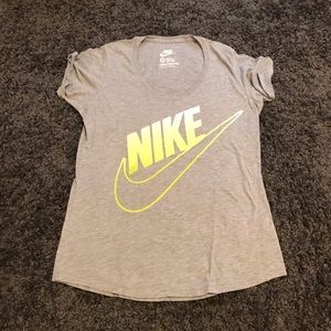Light Gray Nike Logo Super Soft T Shirt